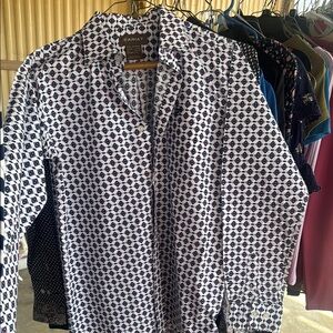 Ariat Men's Geometric Black and White Shirt